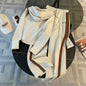 Sweatshirt Jacket with Wide Leg Pants Two-Piece Outfit