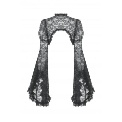 Dark in Love Belladonna Lace Bell Sleeve Goth Shrug