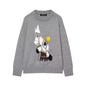 Womens Embroidered Knitted Sweater