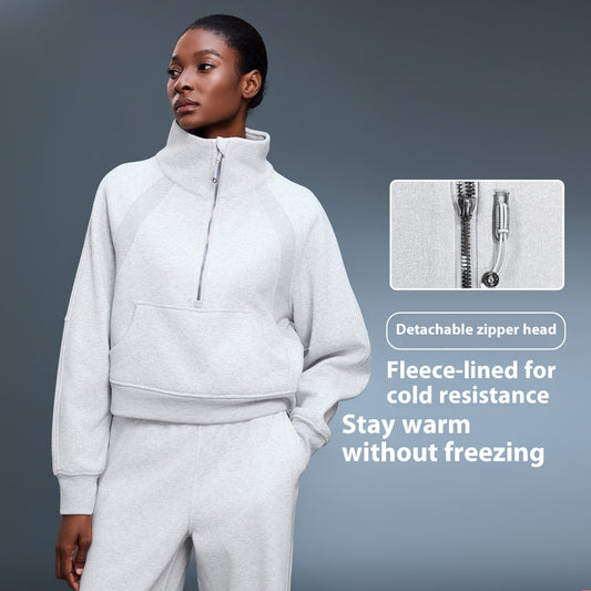 Sports Sweater Women's Turtleneck Pullover Jacket