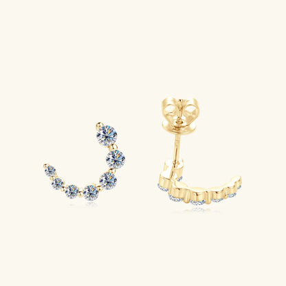 925 sterling silver moissanite stud earrings - view 4
