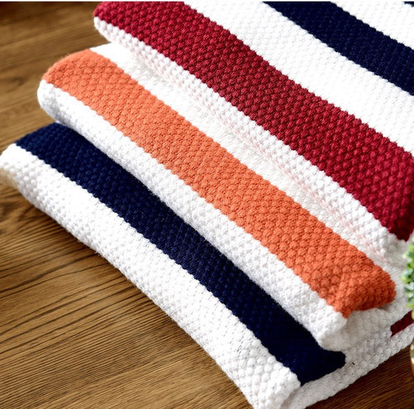 Mens Round neck striped knit sweater - Stuffs & Savers