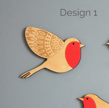 Wooden Flying Bird Wall Hanging Pendant