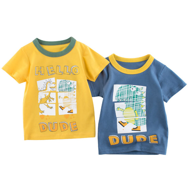 Korean Cotton Boys T-Shirt - Summer Top