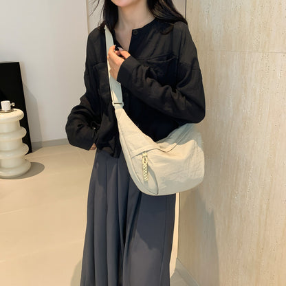 Nylon Washed Cloth Shoulder Bag Large-capacity