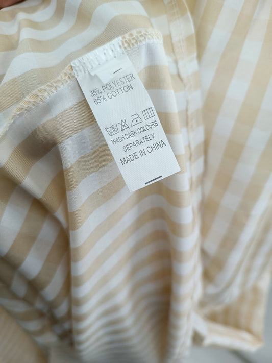 Womens Plaid Print Pleated Ruffle Dress