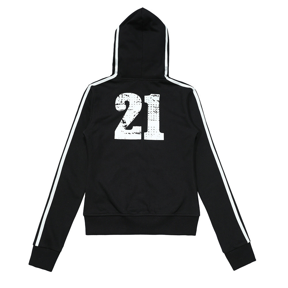 Color-Block Zip-Up Hoodie