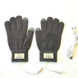 Men's 5-Finger Knitted Touchscreen Electric Heating Gloves