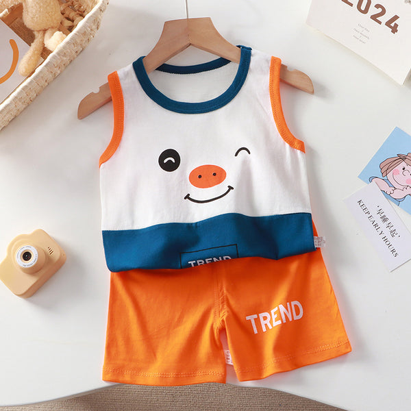 Boys' Cotton Vest Two-Piece Set