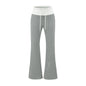 Light Gray Casual Flared Sweatpants for Women