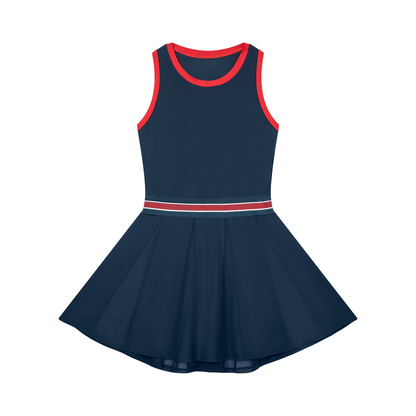 Women's Color Block A-Line Sleeveless Dress