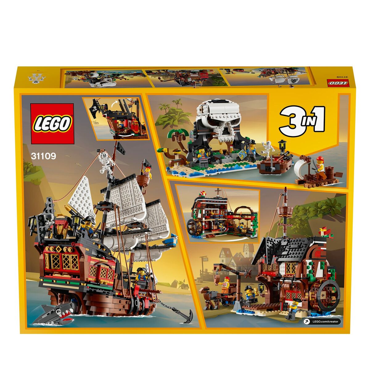 Vehicle Playset   Lego Creator 31109 Pirate Ship         3-in-1 1260 Pieces