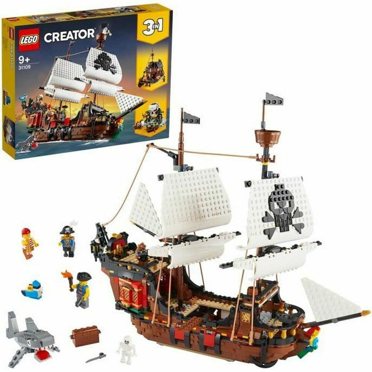 Vehicle Playset   Lego Creator 31109 Pirate Ship         3-in-1 1260 Pieces
