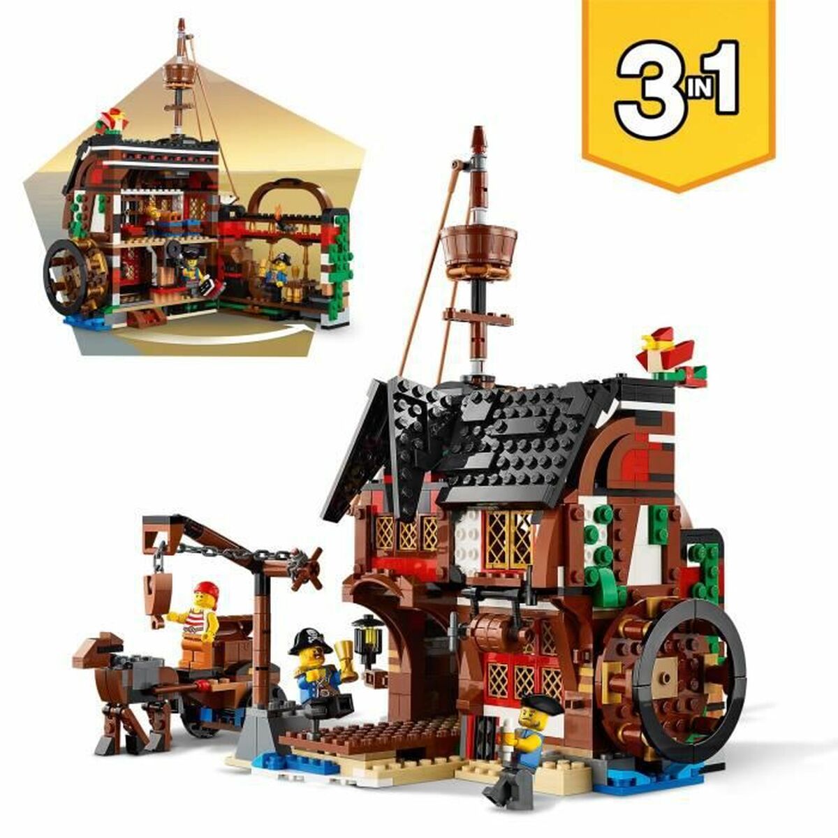 Vehicle Playset   Lego Creator 31109 Pirate Ship         3-in-1 1260 Pieces