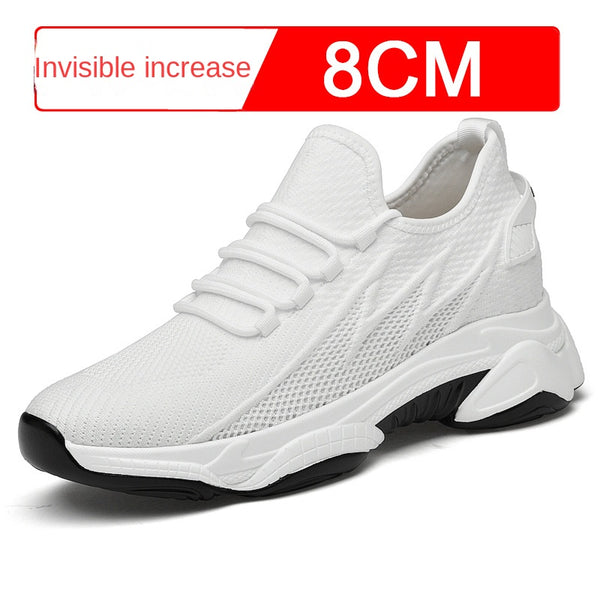 Summer height increasing men's shoes 10cm breathable fly woven mesh sports and leisure board shoes