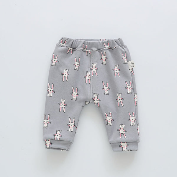 Kids Cartoon Velvet-Lined Leggings