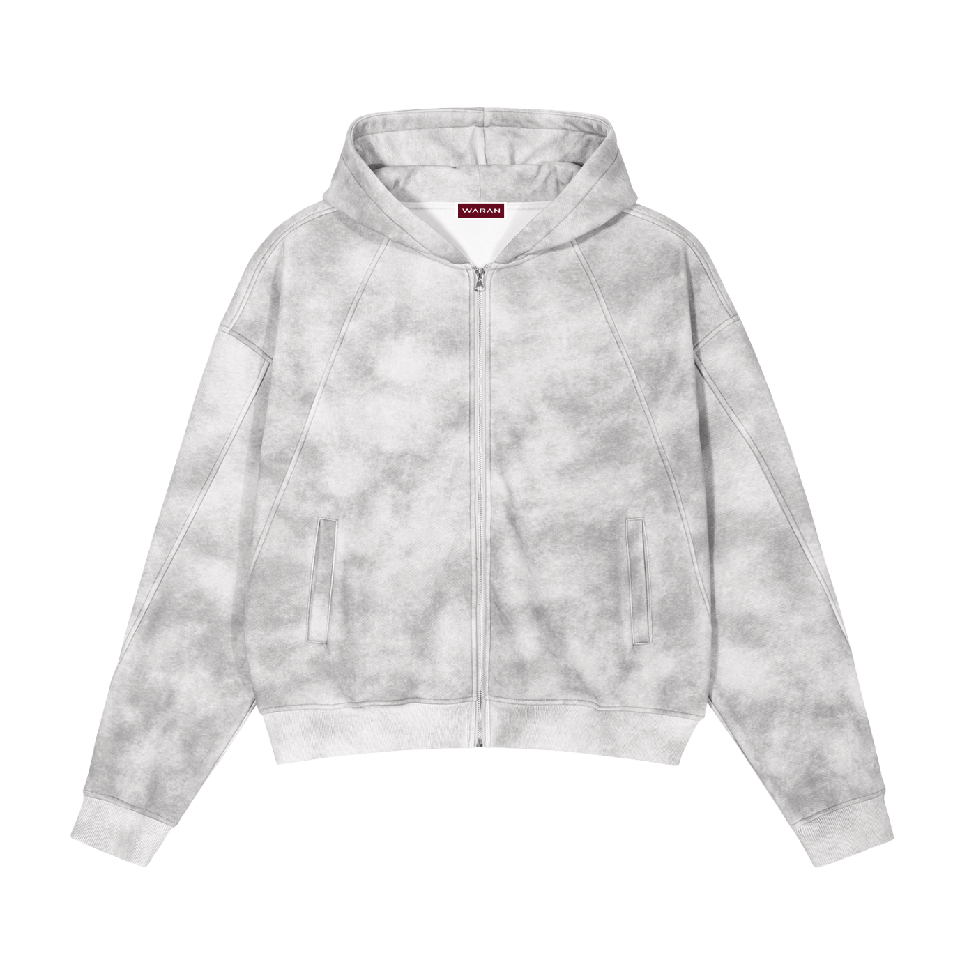 Waran Dirty Washed Zip-Up Fleece Hoodie 410GSM