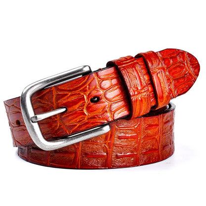 Men's Genuine Leather Crocodile Pattern Belts