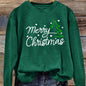 Women's Crew Neck Long Sleeve Top | Merry Christmas