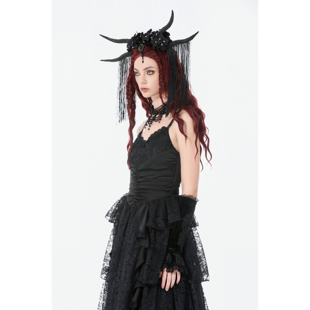 Robe gothique en satin et dentelle Dark in Love