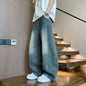 Men's Loose Wide Leg Washed Straight Jeans
