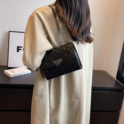 Sac bandoulière femme, Chaîne, Verrou, Sac messager mode