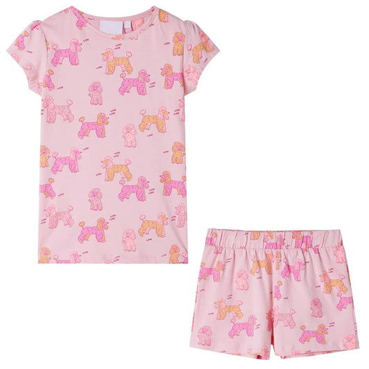 Children's Short-Sleeve Pyjamas — Light Pink