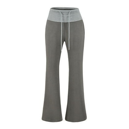Light Gray Casual Flared Sweatpants for Women