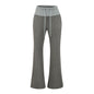 Light Gray Casual Flared Sweatpants for Women