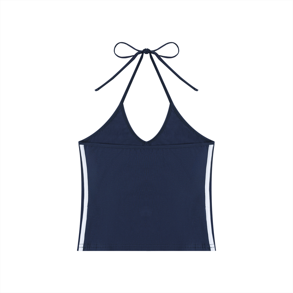 Women's Color Block Halter Crop Tank Top 210GSM