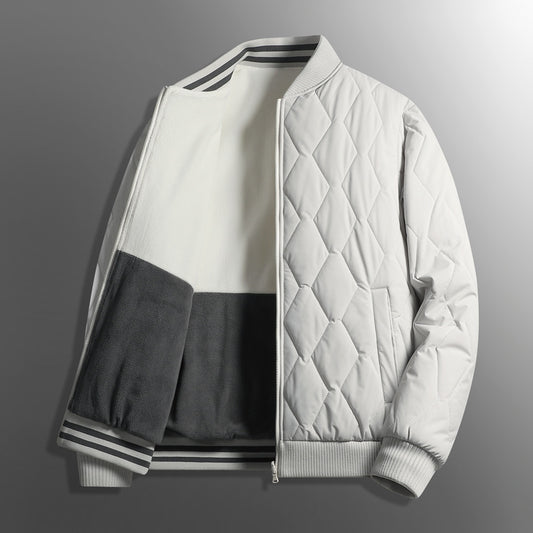 Reversible Cotton Coat Baseball Collar Jacket
