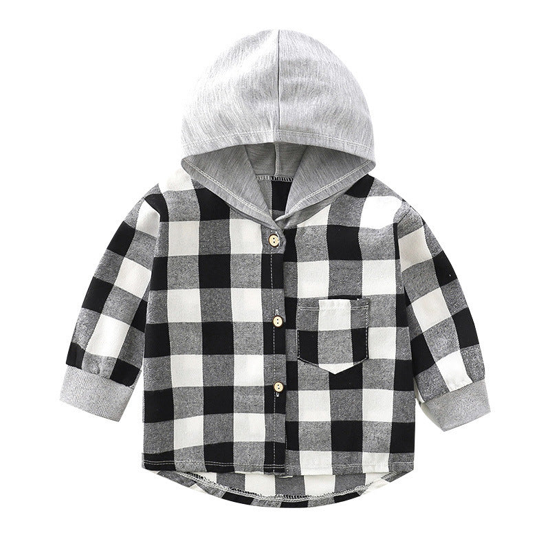 Long Sleeve Plaid Base Coat Top