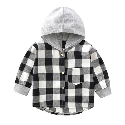 Long Sleeve Plaid Base Coat Top