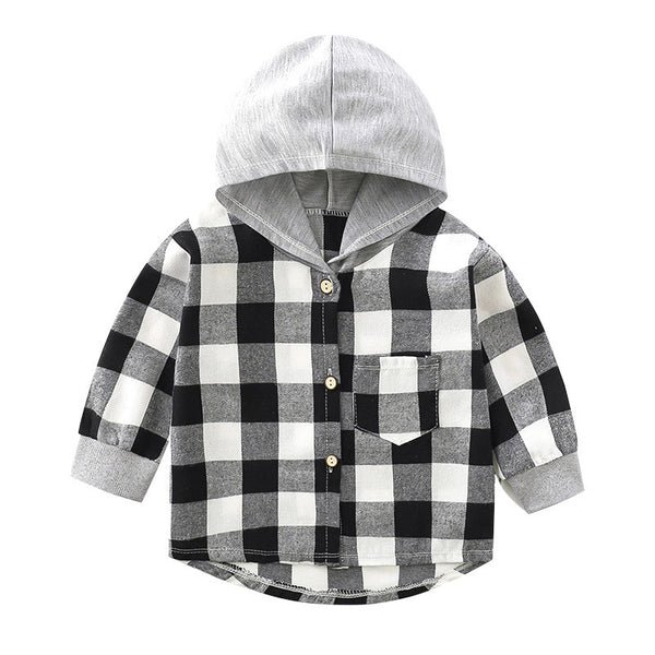 Long Sleeve Plaid Base Coat Top