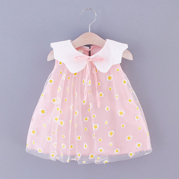 Children's Mesh Lapel Sleeveless Shirt
