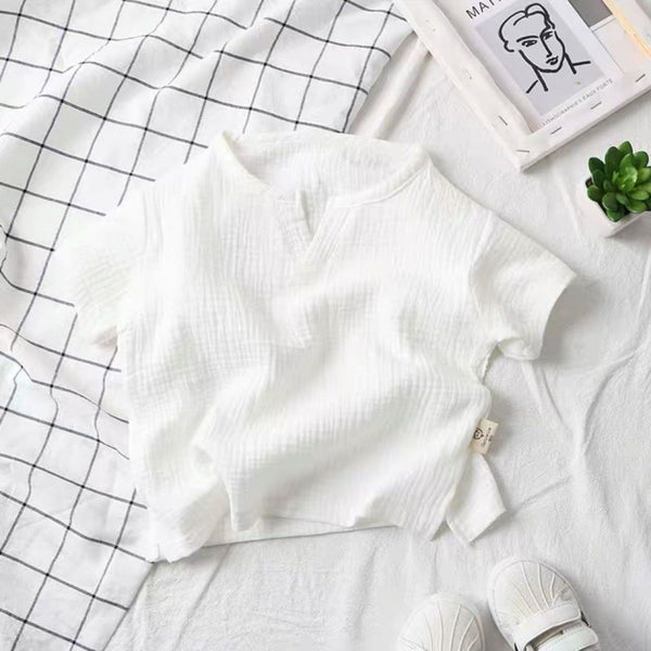 Boys Cotton Short Sleeve Blouse