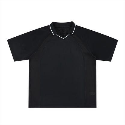 Striped V-Neck Soccer Jersey