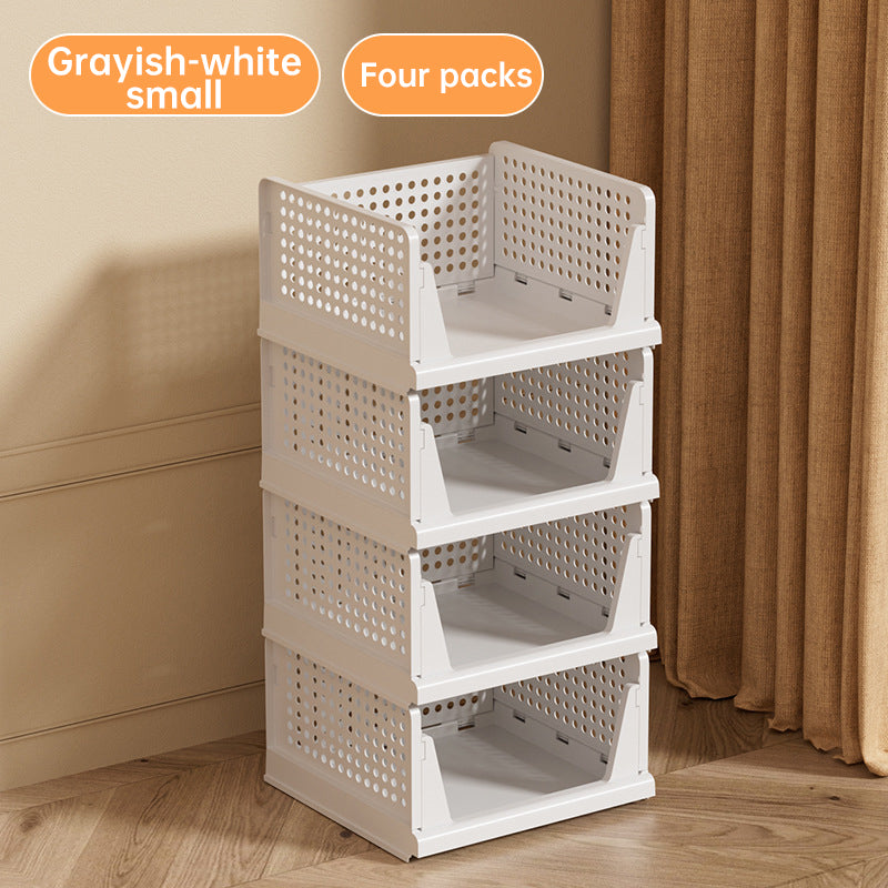 4 Pack Plastic Closet Organizer Bins
