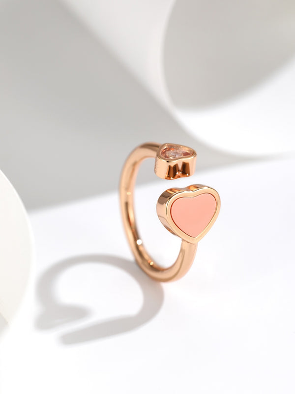 Love Happy stone Open Ring Couple - Stuffs & Savers