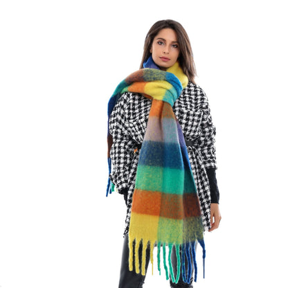 Women's leopard print tassel scarf - view 4