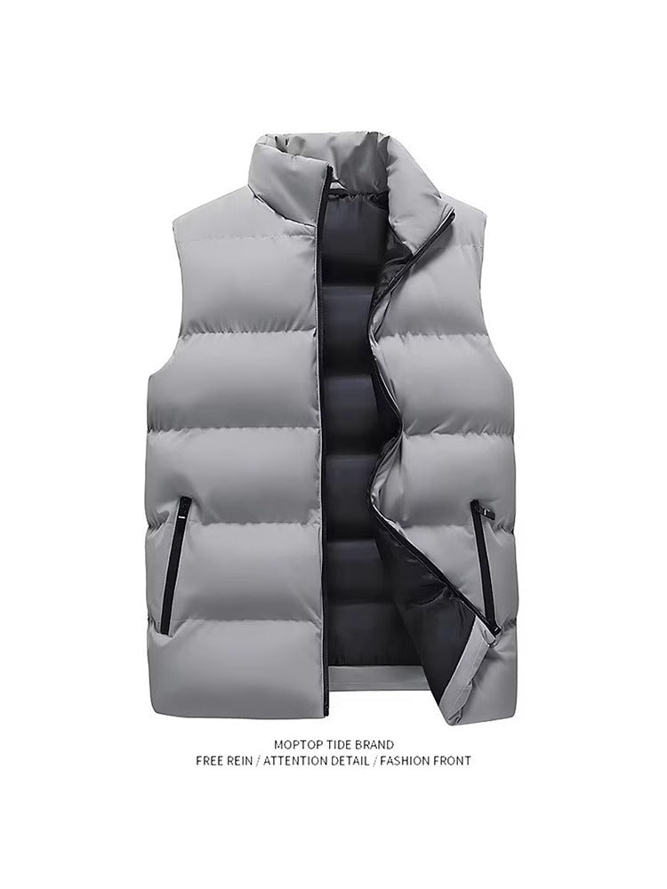 Casual Loose Warm Men's Vest with Fleece Lining