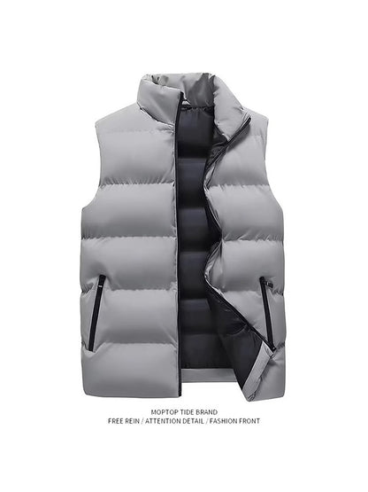 Casual Loose Warm Men's Vest with Fleece Lining