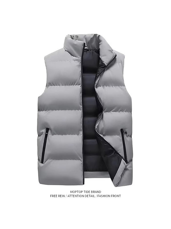 Casual Loose Warm Men's Vest with Fleece Lining