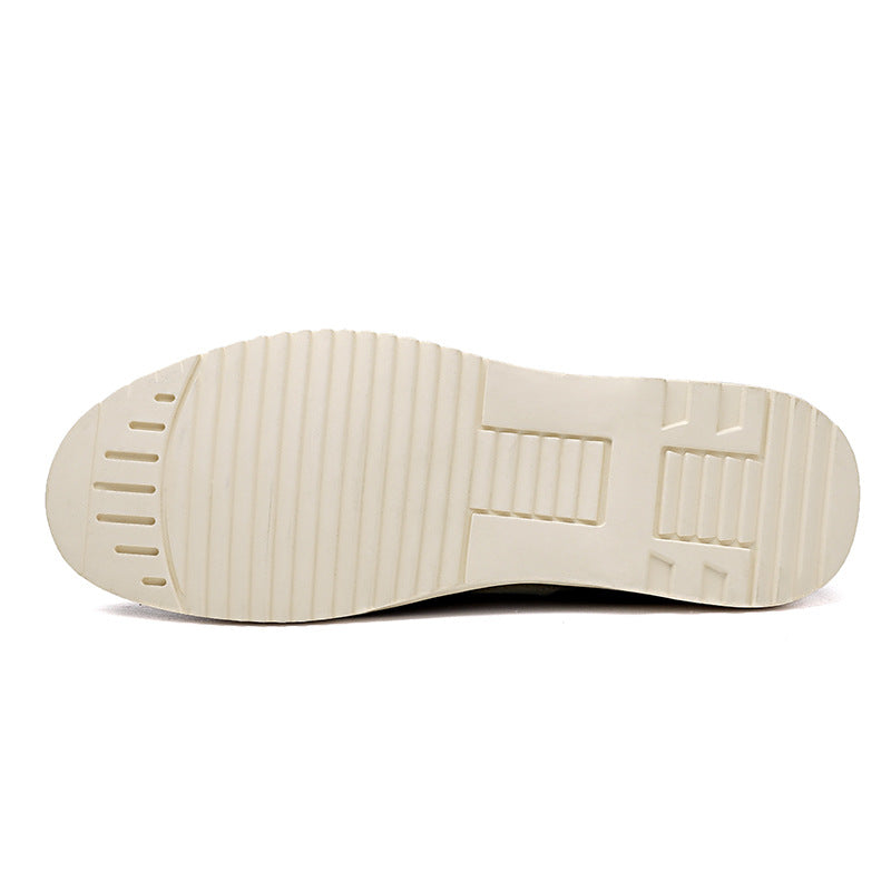 Men's Round Toe Leather Casual Shoes