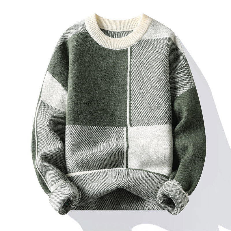 Casual Geometric Knit Sweater