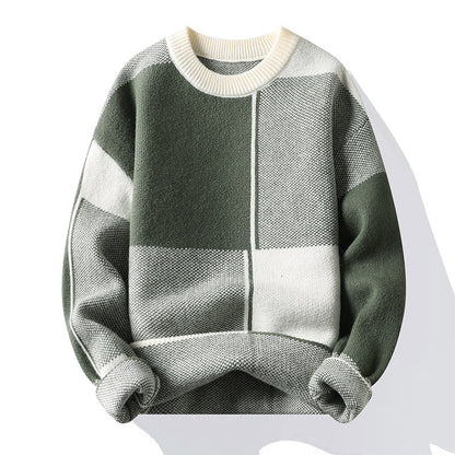 Casual Geometric Knit Sweater