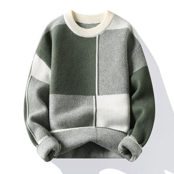 Casual Geometric Knit Sweater