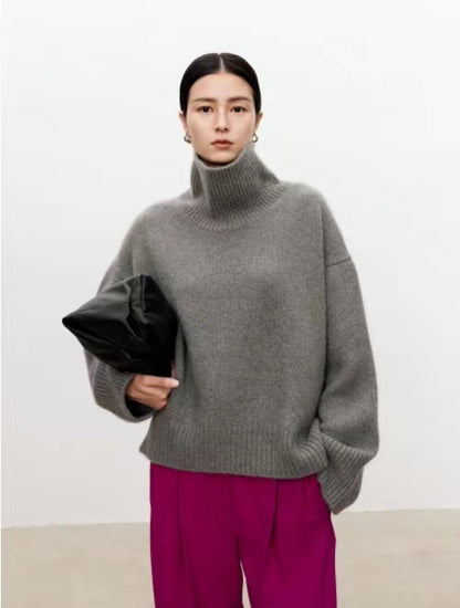 Women's High Neck Cashmere Sweater