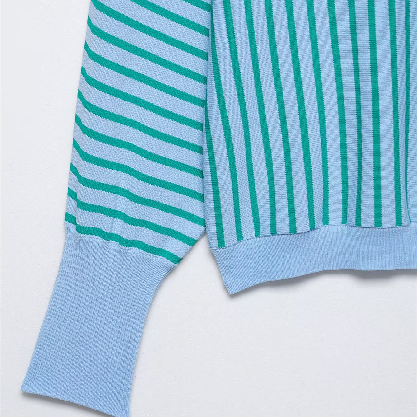 Minimally striped knitted versatile hoodie