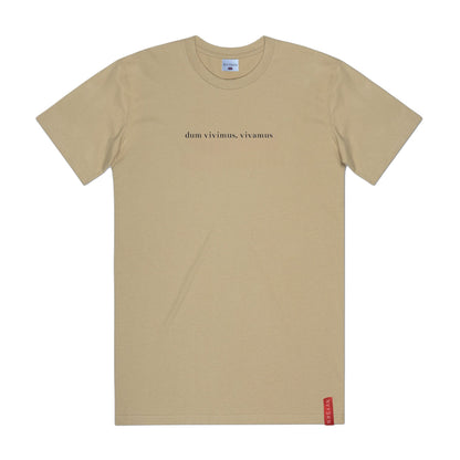 NVYSKN Mens Cotton Latin Design T Shirt “Dum Vivimus, Vivamus”